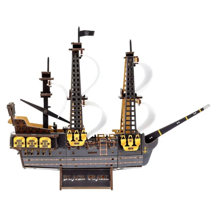 Деревянный 3D конструктор "Пиратский корабль" Puz-00928 р.34*27*9см PuzzleOk (Дер6228)