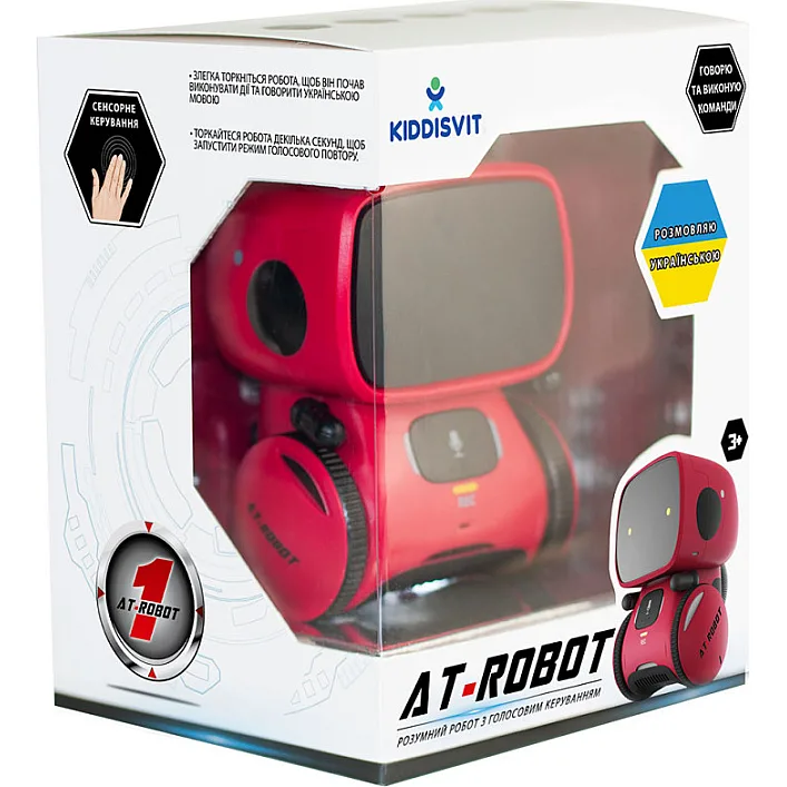 Интерактивный робот с голосовым управлением AT-Robot красный укр. язык AT001-01-RUS AHEAD TOYS (Хло7970)