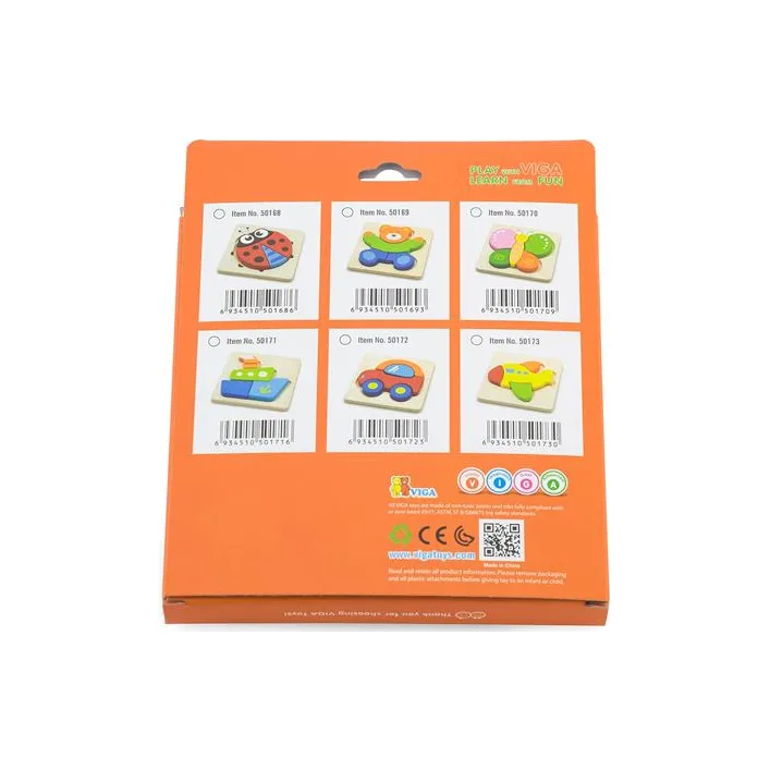 Деревянный мини-пазл Viga Toys Самолетик (50173)