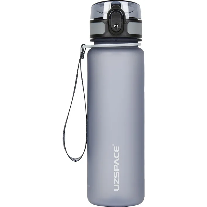 Бутылка для воды UZSPACE 3026(Grey) 500 мл, серая