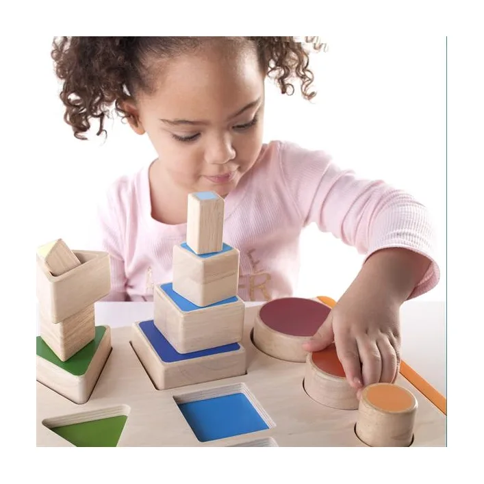 Деревянный сортер Guidecraft Manipulatives Фигуры и размеры (G6737)