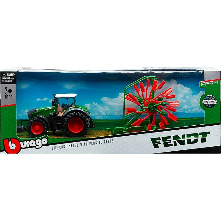 Модель - Трактор Fendt 1050 Vario c роторными валковыми граблями