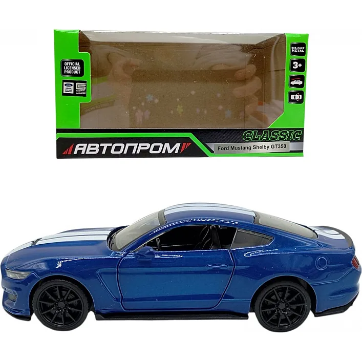 Машинка металева "АВТОПРОМ, Ford Shelby GT35", СИНІЙ (коробка - 16х7,5х8 см)