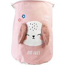 Корзина для игрушек и белья "Big ears Собачка" MGZ-1009(Pink) 50 х 40 см