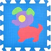Дитячий килимок Мозаїка "Тварини" M 0376-1, 10 деталей, EVA, 30х30 см
