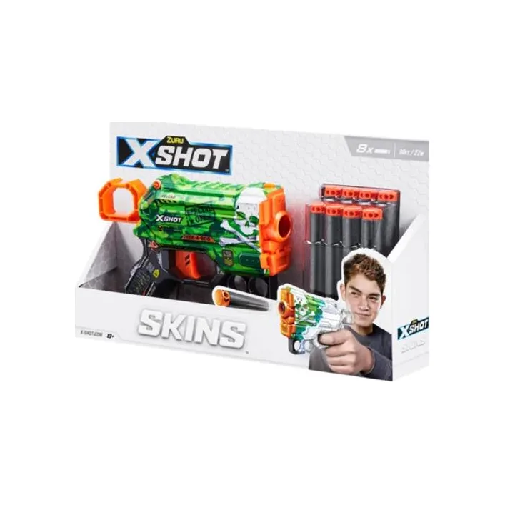 Скорострельный бластер X-Shot Skins Menace Camo 8 патронов (36515A)