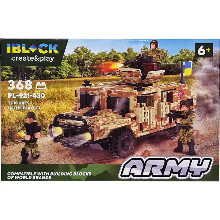 Конструктор Армия IBLOCK PL-921-430, 3 фигурки военных Вид 4