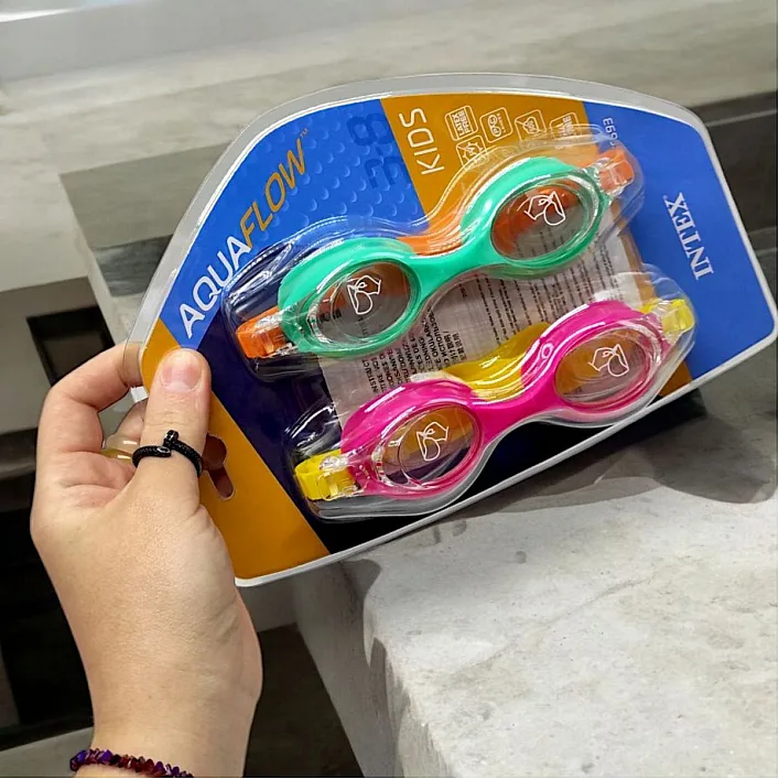 Очки для плавания AquaFlow, 2 штуки, (3-8 лет)