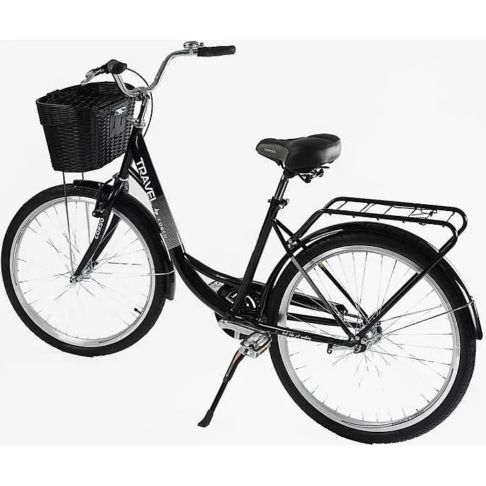 Велосипед городской Corso «TRAVEL» 26'' TL-26207 + КОРЗИНА