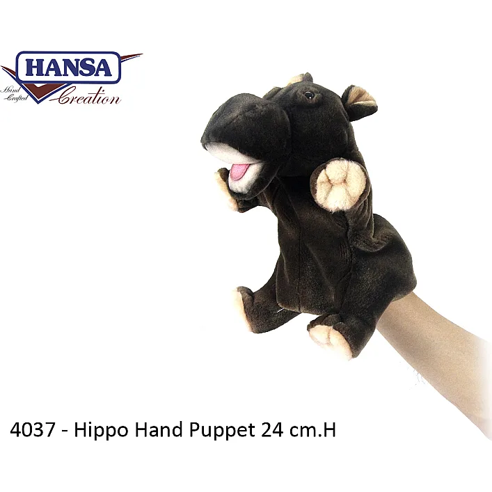 М'яка іграшка на руку Бегемот, серія Puppet, висота 24см, Hansa (40372)