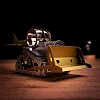 Коллекционная модель-конструктор Metal Time Graceful CAT Бульдозер механический двухцветный (MT073)