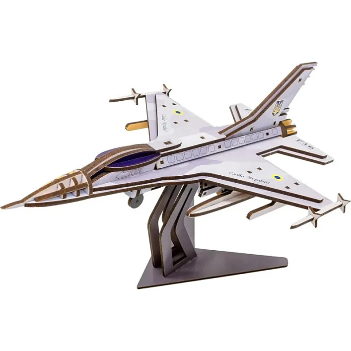 Дерев'яний 3D конструктор "F16" Арт-26913, 79 деталей