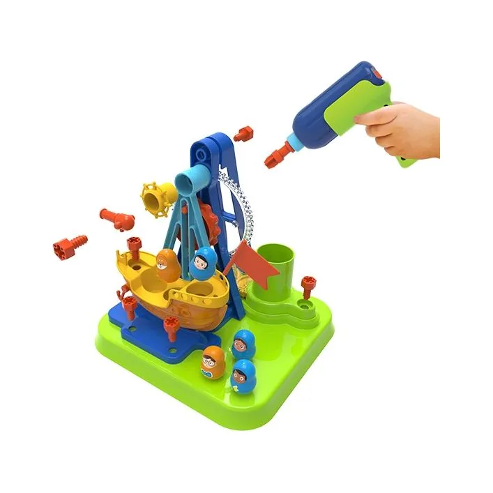 Набор для сборки Edu-Toys Пиратский корабль с инструментами 52 детали (JS026)