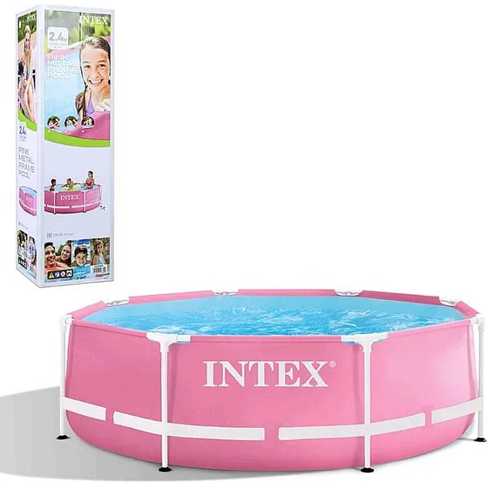 Intex Басейн каркасний 28290 NP (1) Рожевий, 244х76см, об`єм 2843л., від 6 років,