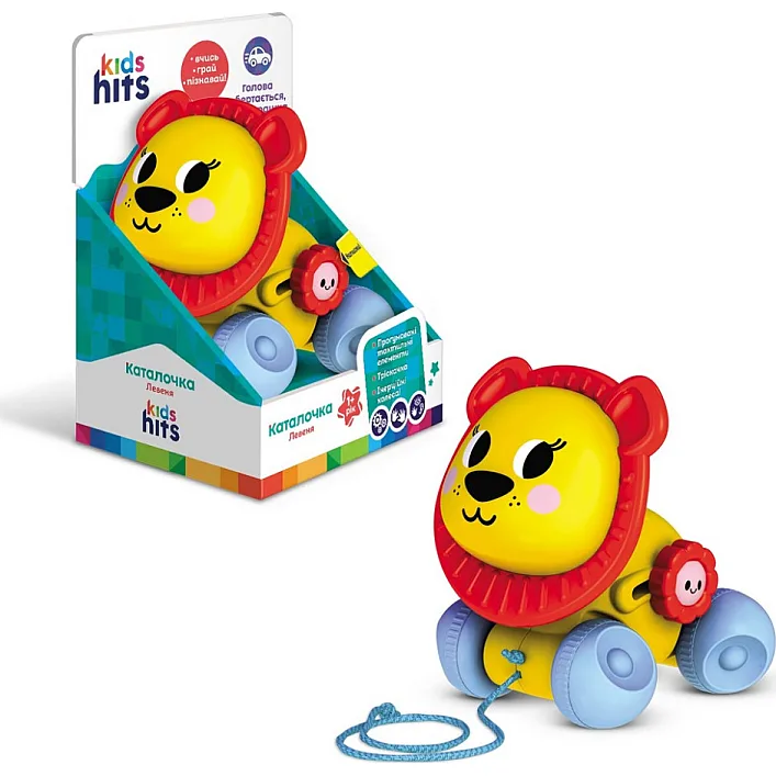 Каталка Kids Hits KH22/002 Лев р-р 12,8*14,8*10,8 см, короб. 14,8*22,4*12,5 см (Нем1536)