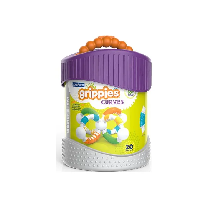 Магнитный конструктор Guidecraft Grippies Curves, 20 деталей (G8319)