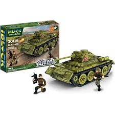 Конструктор IBLOCK PL-921-431 ARMY 301 деталь, инструкция на украинском языке, наклейки в комплекте, коробка 37,5*25,5*6 см (Кон7966)