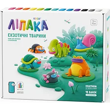 Меганабор самостоятельно твердеющего пластилина ЛИПАКА - ЭКЗОТИЧЕСКИЕ ЖИВОТНЫЕ 15025-UA01 (Рез4161)