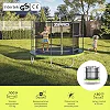 Батут Zipro Jump Pro с внутренней сеткой 6 футов 183 см черно-зеленый