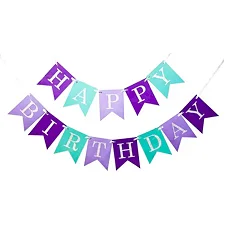 Гирлянда бумажная флажке "Happy Birthday"разноцветный" 01249 1шт (Дер6625)