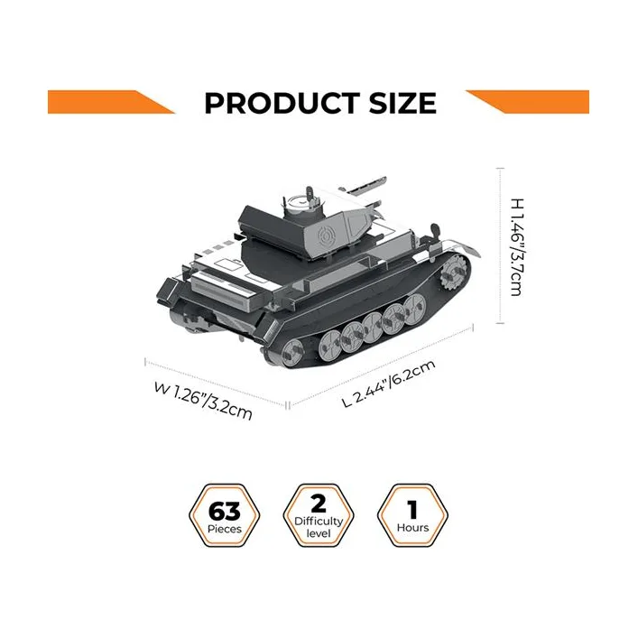 Коллекционная модель-конструктор Metal Time World of Tanks танк Pz.Kpfw. II Ausf. G (MT061)