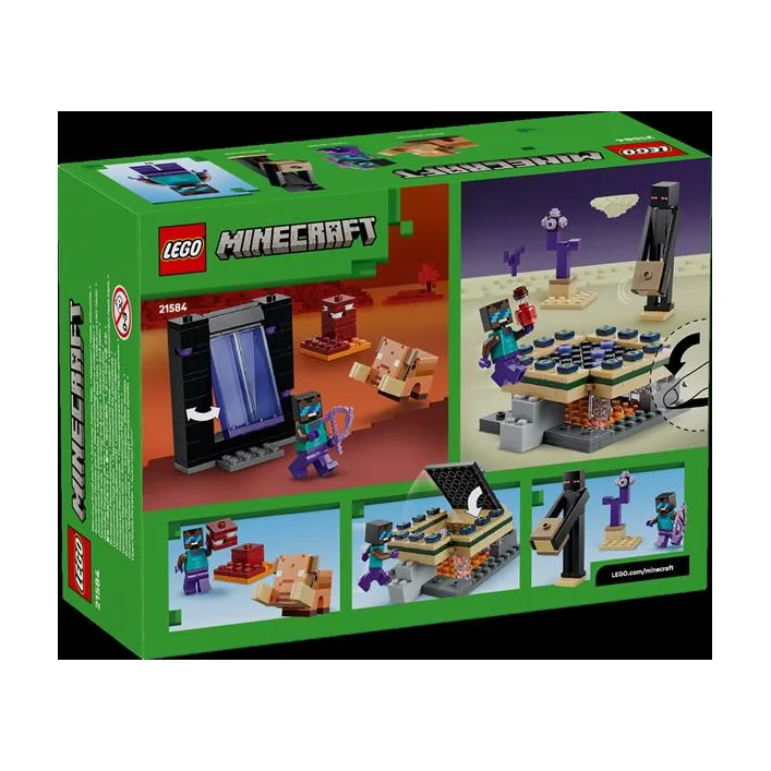 Конструктор LEGO Minecraft Подорож до Нижнього світу та Порталу до Краю 192 Деталі (21584)