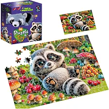 Пазлы с мягкой игрушкой "De.tail. Енотик" 260 деталей