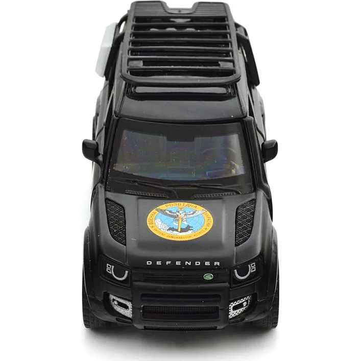 Автомодель серии Шевроны Героев - LAND ROVER DEFENDER 110 - ГУР МО (Маш6909)