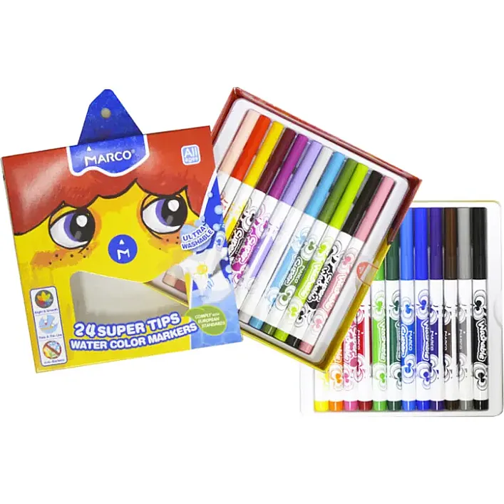 Водяные фломастеры Marco 1630-24CB, 24 цвета Super Washable (Кнц4933)