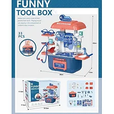 Набор врача 628 A 22 (36/2) "Funny medical box", 33 элемента, в коробке
