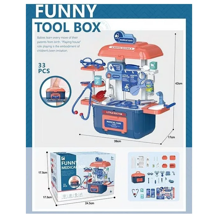 Набір лікаря 628 A 22 (36/2) "Funny medical box", 33 елементи, у коробці
