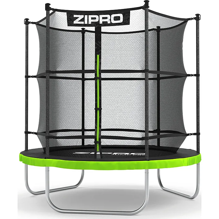 Батут Zipro Jump Pro с внутренней сеткой 6 футов 183 см черно-зеленый
