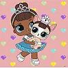 Набір для розпису по номерах для дітей "L.O.L. Surprise! TroopSurprise Miss Baby With Miss Puppy" 40х40 см IDEYKA (Нас8294)