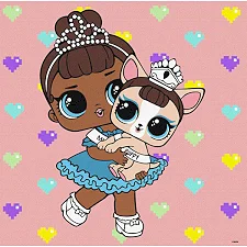 Набір для розпису по номерах для дітей "L.O.L. Surprise! TroopSurprise Miss Baby With Miss Puppy" 40х40 см IDEYKA (Нас8294)