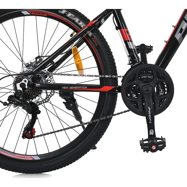 Велосипед MTB2602-2, 26 дюймов, алюминиевая рама 13 Shimano 21SP черно-красный