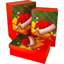 Подарочные картонные коробки 11037478, комплект 3шт (Дер2747)