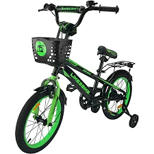 Велосипед детский 2-х колес.16'' 241605 Like2bike Dark Rider, черно-зеленый, рама сталь, со звонком, ручной тормоз, сборка 75% (Вел4160)