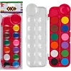 Акварель Zibi 12 цветов, пласт./кор., с кисточкой, розовая, KIDSLine ZB.6559-10 (Кнц5910)