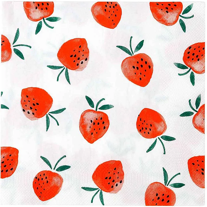 Одноразові серветки Talking Tables Strawberry Fields