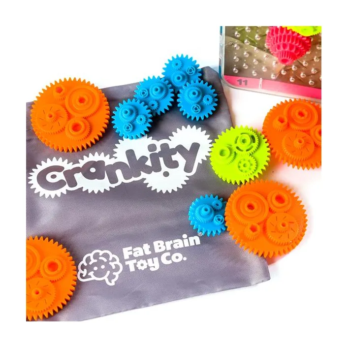 Игра-головоломка Fat Brain Toys Crankity Разноцветные шестерёнки (FA140-1)
