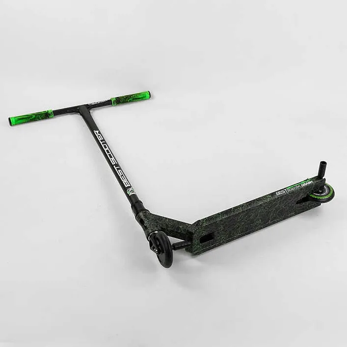 Самокат трюковый 41747 Best Scooter (4) "CRASH" HIC-система, ПЕГИ, алюминиевый диск и дека, колёса 110мм PU, ширина руля - 57 см, в коробке
