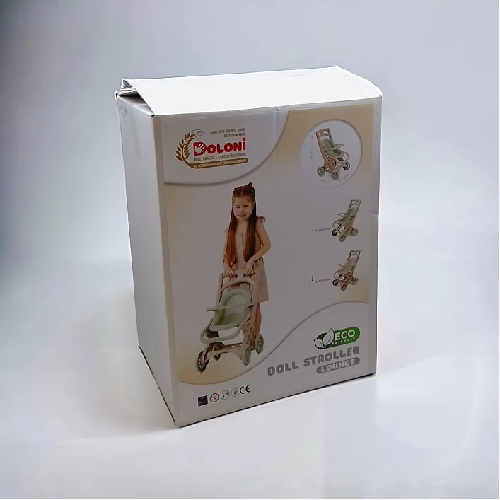 Коляска для кукол сидячая Eco Beige 0122/02eco DOLONI (Дев2232)