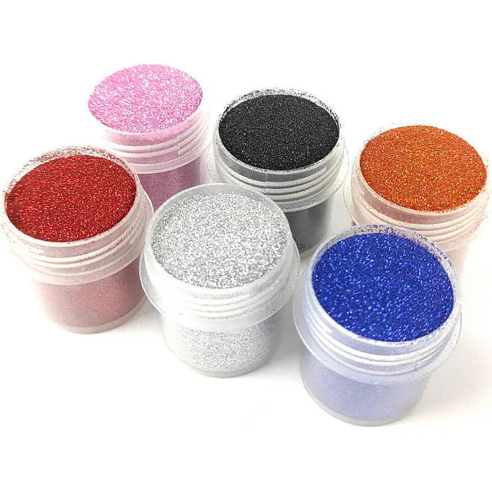 Набор глиттера для био-тату «№1 Большой» glitter-set-big-6x-1, 6 цветов по 12 мл