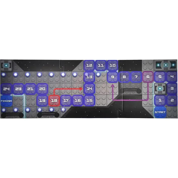 Конструктор "Block&Steps: Звездный Корабль" + ходилка и мемори игра 3в1, 40дет. QB300-105 qbee (Кон7635)