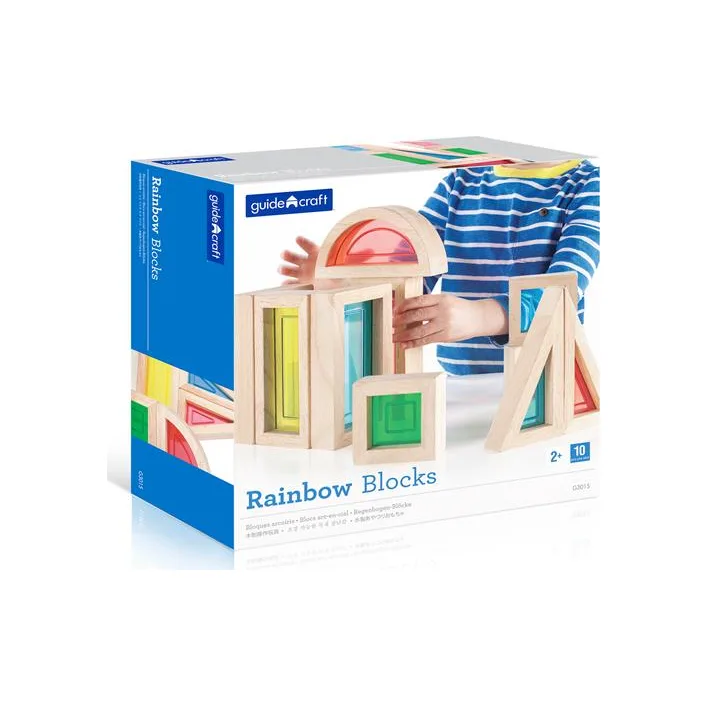 Кубики Guidecraft Block Play Большая радуга, 14 см, 10 шт. (G3015)