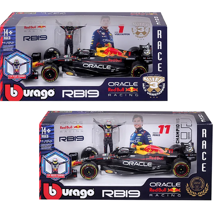Автомодель з фігуркою - RED BULL RACING RB19 (1:24)