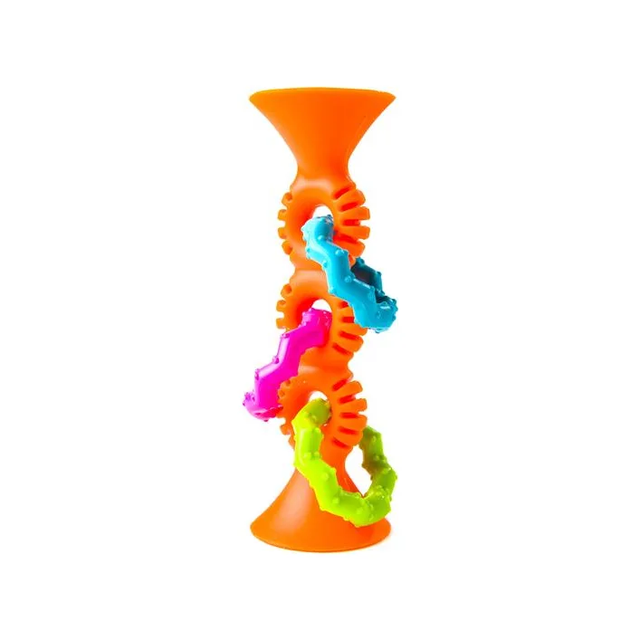 Прорезыватель-погремушка на присосках Fat Brain Toys pipSquigz Loops оранжевый (F165ML)