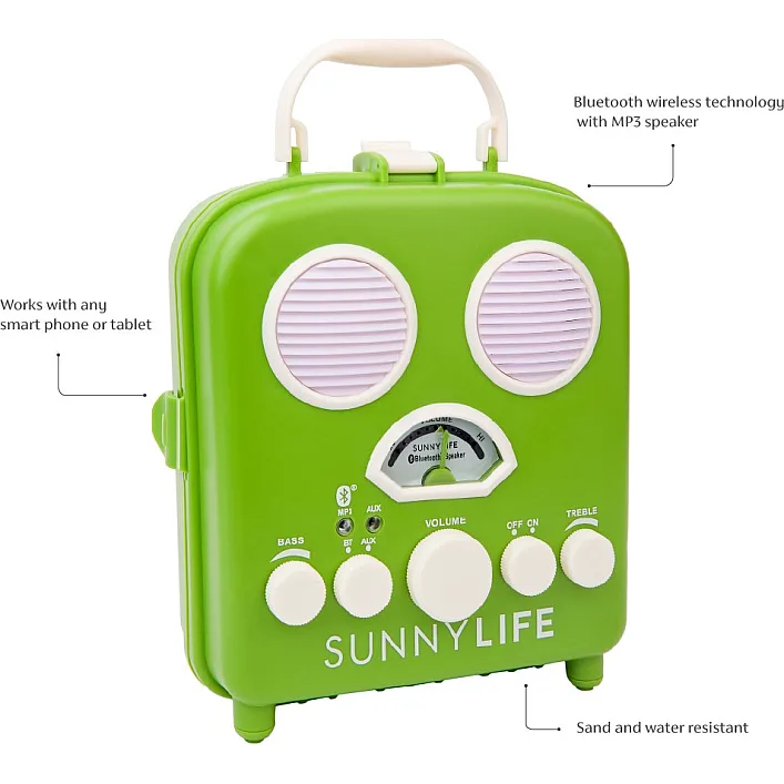 Портативна колонка пляжна Оливкова, Sunny Life, S1ISOBXG