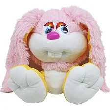 Мʼяка іграшка "Зайка-коротунчик", 30 см, рожевий