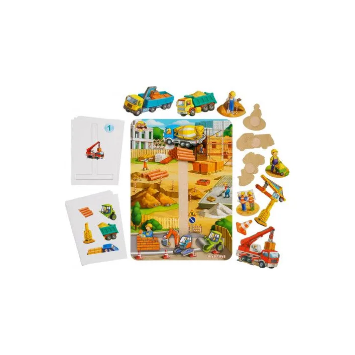 Игра на липучке 2 в 1 "Стройплощадка"